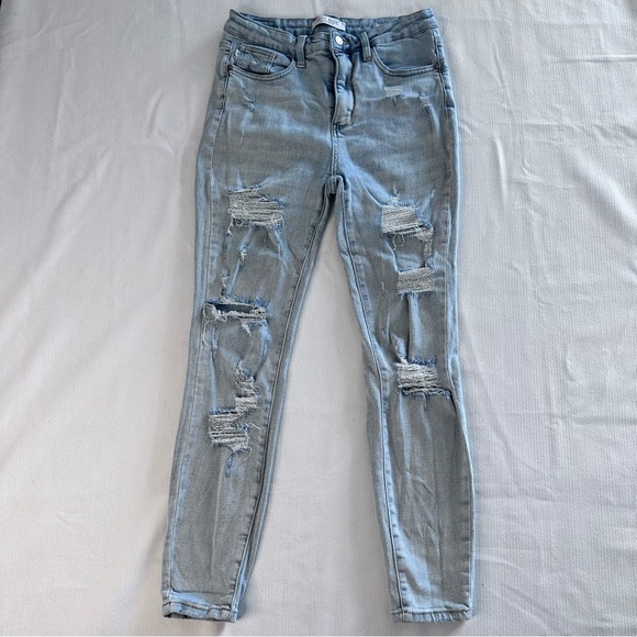 Judy Blue Denim - Judy Blue Skinny Fit High Rise Jeans size 29 women’s distressed stretch